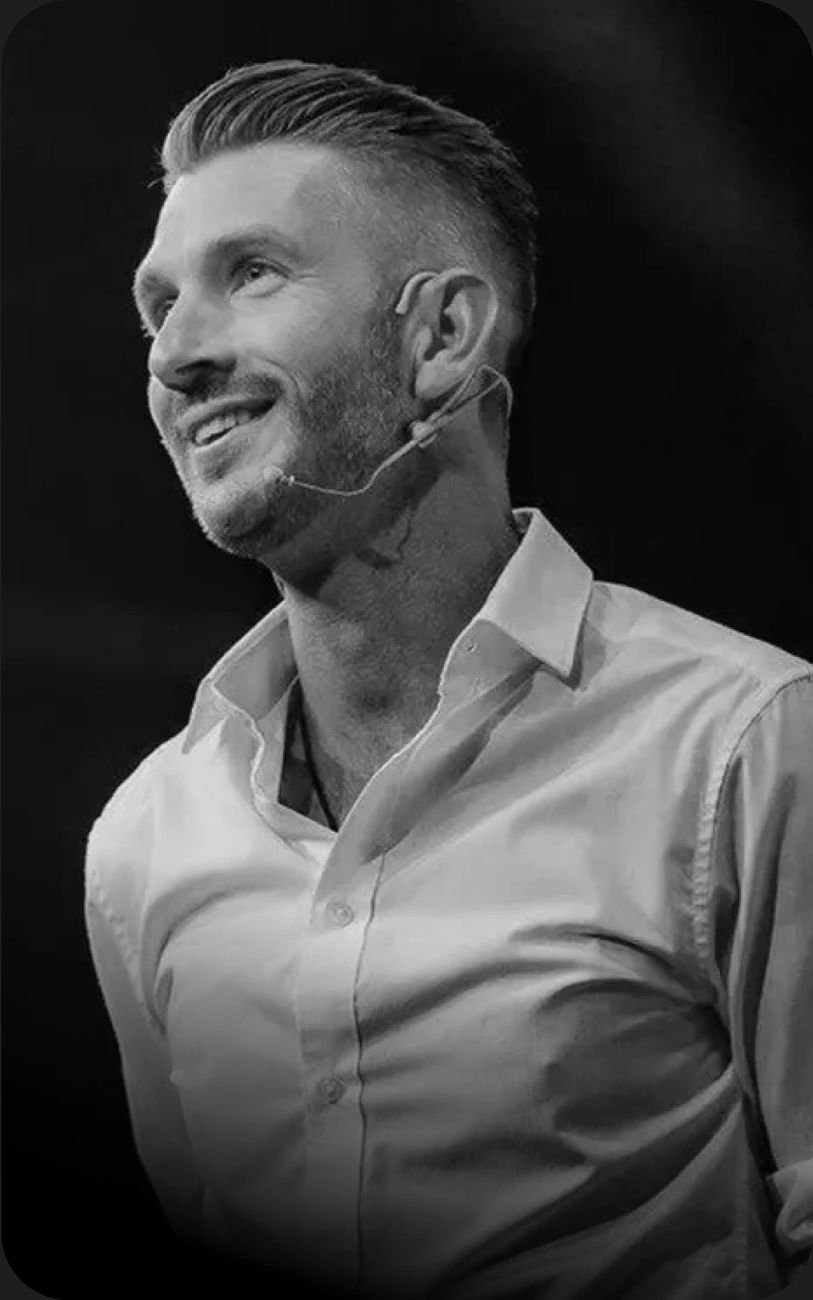 Tim, a European biohacker, wearing the Human Band for longevity tracking